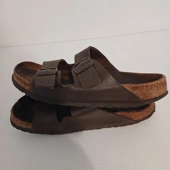 Birkenstock Double Strap Sandals Brown 11-11.5 in Long - Picture 4 of 13
